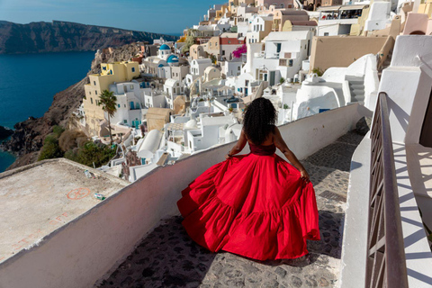 Santorini: Servizio fotografico professionale al villaggio di OiaPremium (30 foto modificate professionalmente)