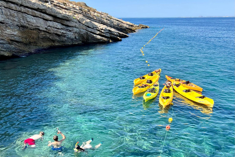 Benidorm: Guided Kayak Tour with Snorkeling and Photos