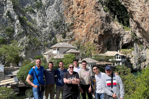 From Sarajevo: Mostar, Blagaj, Waterfalls, Pocitelj & Konjic Tour in English Without Entry Fees