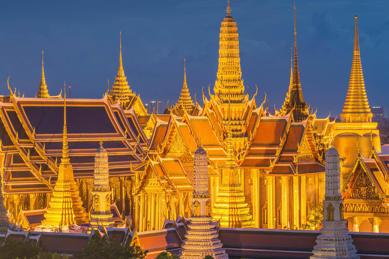 Bangkok: Evening Tour with Wat Arun, Wat Pho &amp; Tuk Tuk RideShared Group Tour in English