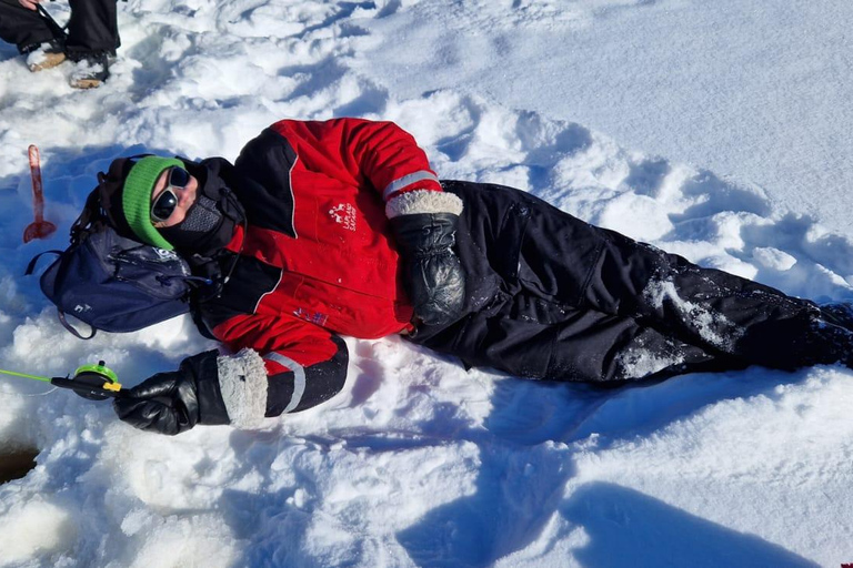 Levi: Ice Fishing Experience with Bonfire and Lunch