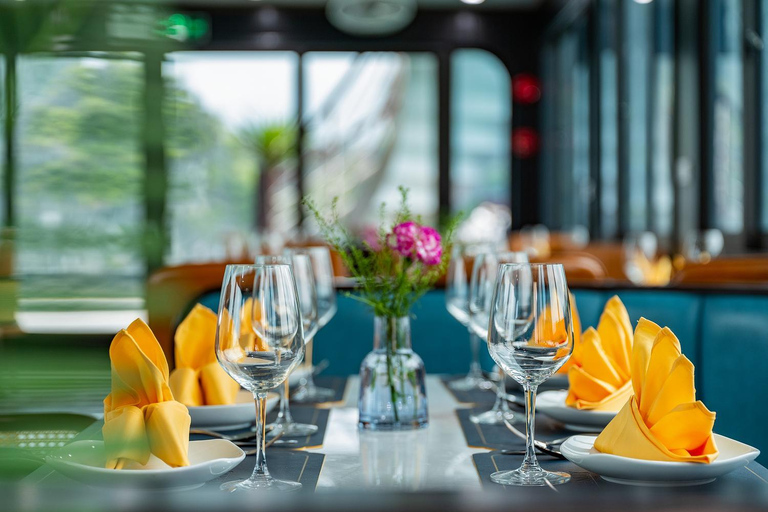 Hanoi/Cat Ba: Lan Ha Bay Day Cruise with Dark & Bright Caves Day Trip Cruise Pick up & Drop Off From Cat Ba Town