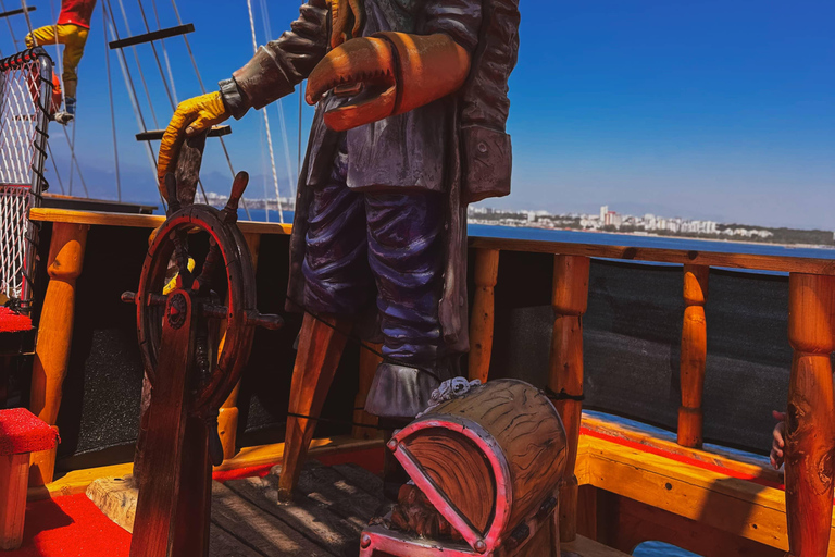 Antalya: Duden Waterfall Pirate Boat Trip Pirate Boat Trip with Round Trip Transfer