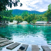 Krabi: Hot Spring, Emerald Pool & Tiger Cave Temple Tour Krabi: Hot Spring, Emerald Pool & Tiger Cave Temple Tour