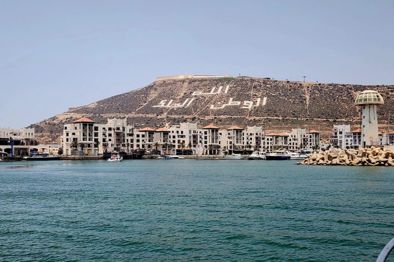 Agadir: Private Luxury Boat Cruise with Swimming & Pickup