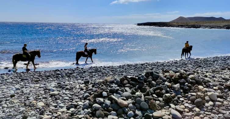 Reiten am Strand auf Teneriffa