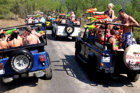 Bodrum: Off-Road Jeep Safari Tour with Lunch and Swimming Jeep Safari with Pickup from Bodrum Center Hotels