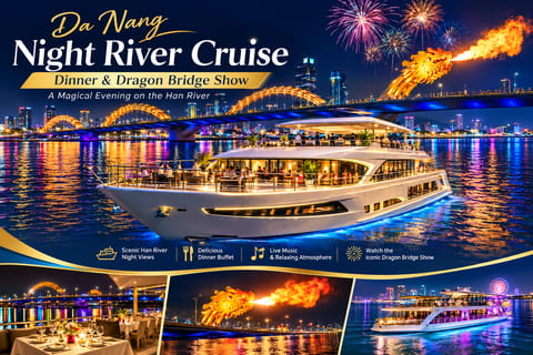Da Nang: Dinner Cruise & Dragon Bridge Show - Image 2