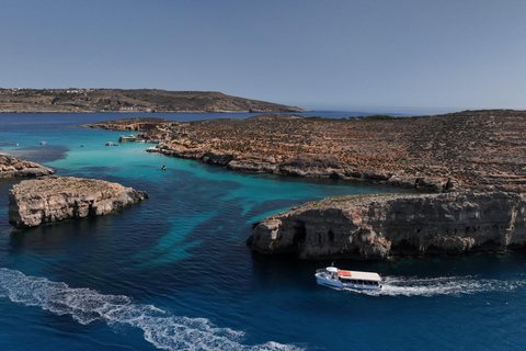 Malta: Veerboot heen en terug naar Comino Blue Lagoon met Gozo OptieVan Marfa: Marfa-Comino-Blauwe Lagune-Marfa