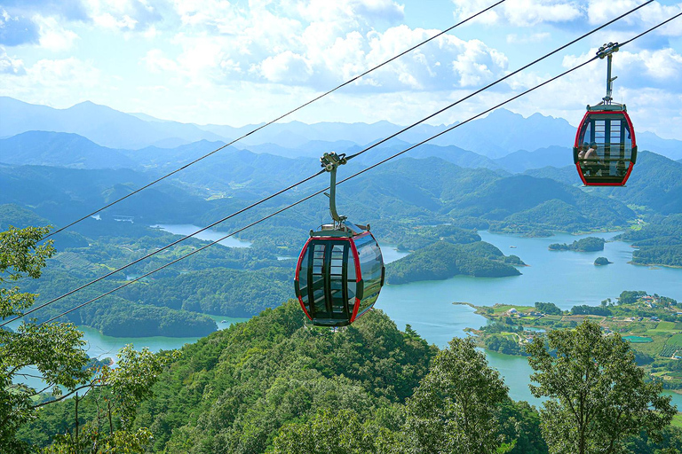 From Seoul: Scenic Lake Day Trip with Cable Car or Cruise Spring : Cable Car + Cherry Blossom Route