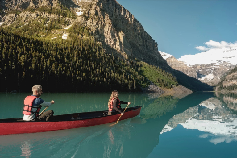 Banff: Lake Louise Guided Canoe & Moraine Lake Tour