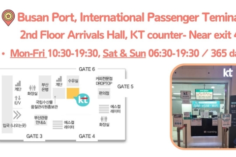 Koreańska nieograniczona transmisja danych 4G LTE i opcjonalna karta SIM do połączeń głosowych20-dniowy (480 godzin) abonament SIM odbiór na lotnisku ICN