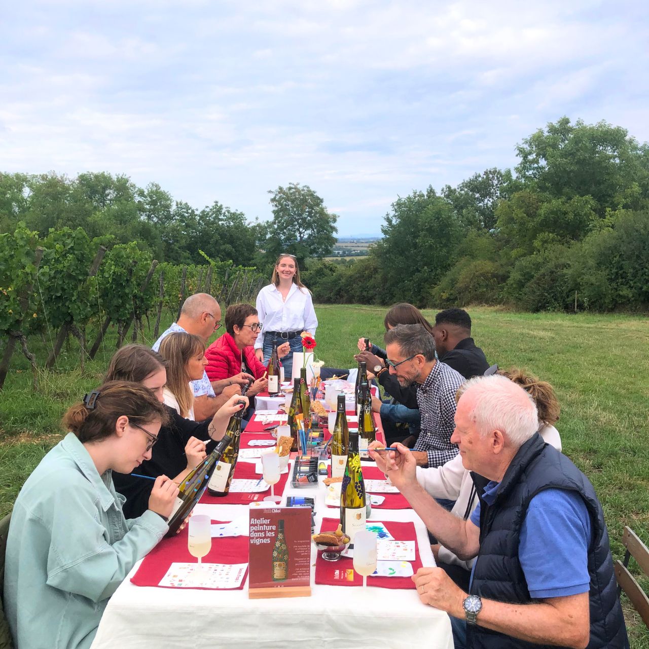 Obernai: Workshop Flaschenbemalung in den Weinbergen