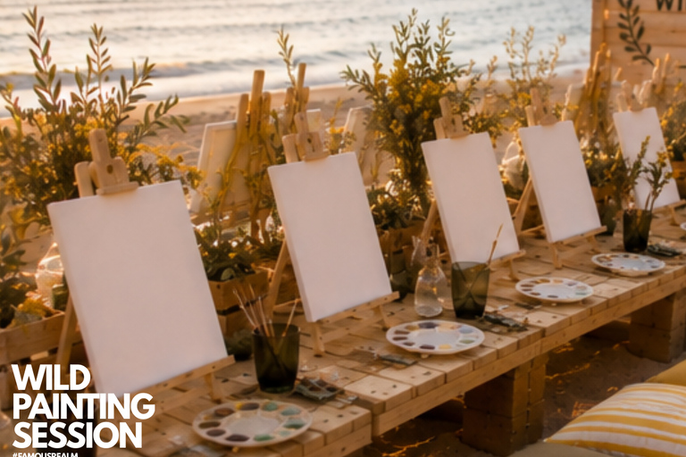 Sunset Beach Painting with Afro/RnB in Albufeira, Portugal