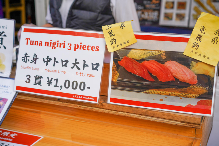 Tokyo: Tour panoramico del mercato del pesce di Tsukiji e dei frutti di mareTokyo: giro turistico e frutti di mare del mercato del pesce di Tsukiji