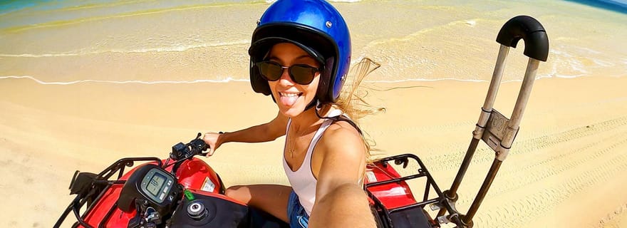 Moreton Island: Escursione di un giorno a Tangalooma con tour in quad ATV