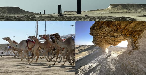 Doha: Camel Race Track/Mushroom Hill/Richard Serra Sculpture