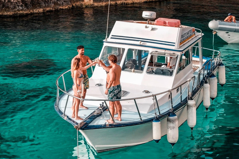 Comino-Kreuzfahrt: Kristalllagune, Blaue Lagune, Santa Marija BayComino-Kreuzfahrt: Kristallklarer See, Blaue Lagune, Santa Marija-Bucht