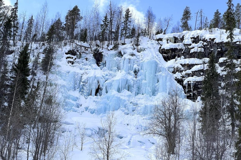 Rovaniemi: Passeio pelo cânion Korouoma e cachoeiras congeladas com churrasco