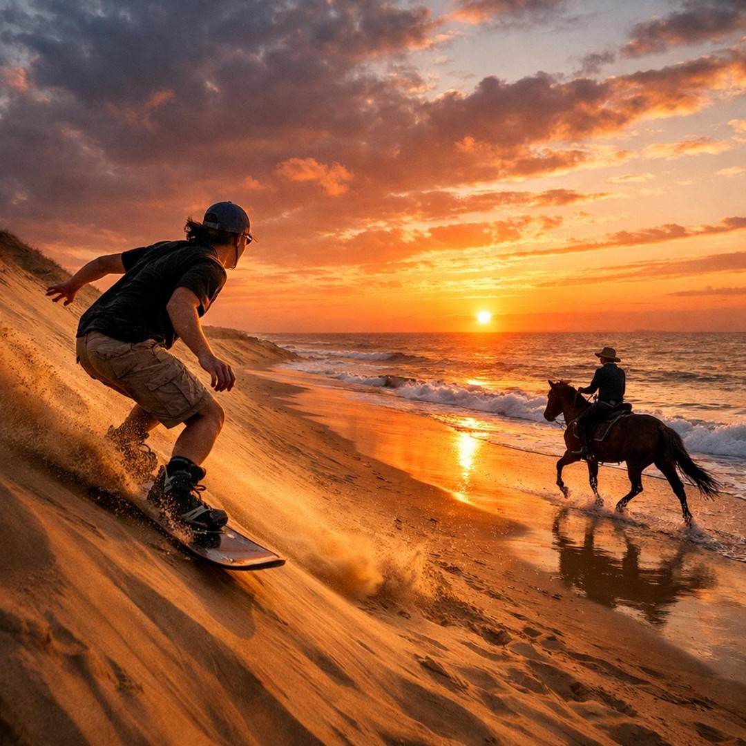 Agadir : balade à cheval, sandboard et canyon (dîner en option)