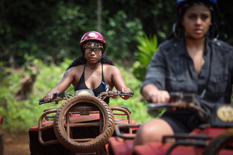 Cancun: Excursão de destaques dinâmicos com quadriciclo, cenote e tirolesaATV DUPLO DE TULUM