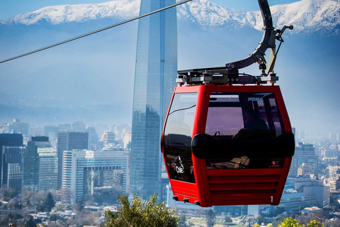 Visite à pied de la ville avec funiculaire, téléphérique et dégustationVisite à pied de Santiago Teleférico et Funiculaire