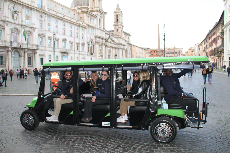 Roma: Excursión en carrito de golf con degustación de helado artesanalExcursión en carrito de golf en francés