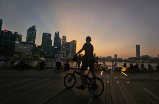 Singapur: Light to Night Bike Tour
