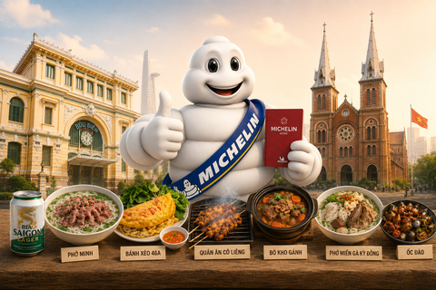 HCM: Private Food Tour & City Tour Half-Day by Scooter Option 1: 7 Tastings with 2 Michelin Dishes + City Tour
