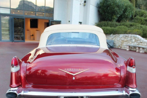 Cannes: Tour Cannes & Antibes in a 1956 Cadillac Cabriolet Private hire