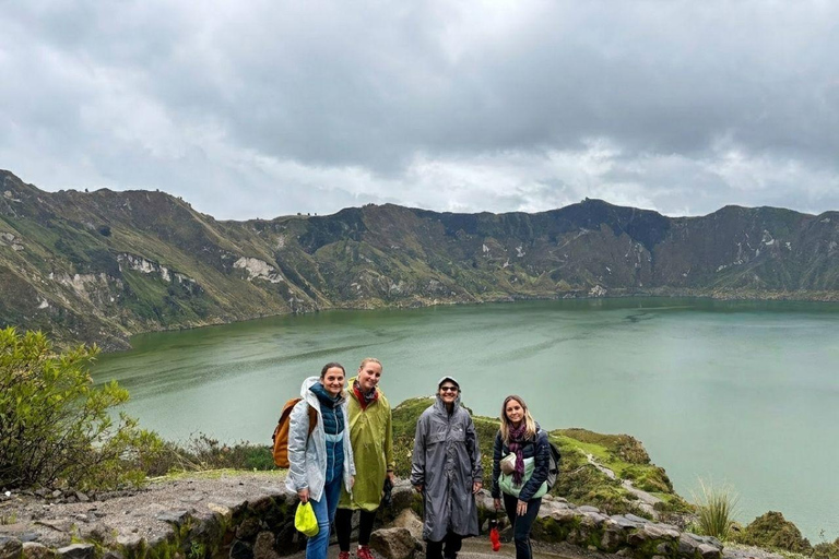 Quilotoa Volcano: Crater and Emerald-Turquoise Lagoon Quilotoa Volcano: Crater and Emerald Turquoise Lagoon