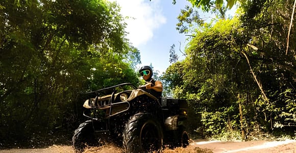Cancun: Jungle ATV, Zipline, and Cenote Tour From Tulum