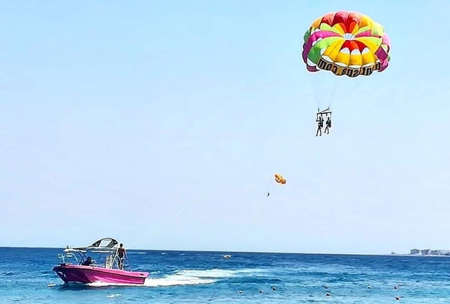 Rhodes: Parasailing with Coastline Views from Above