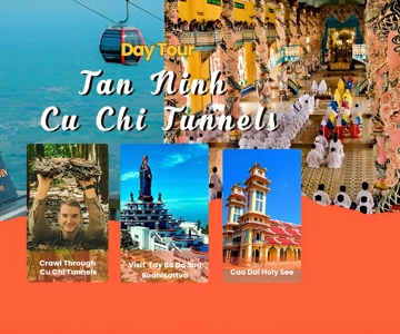 HCM: Cu Chi Tunnels, Cao Dai Temple, Black Virgin Mountain