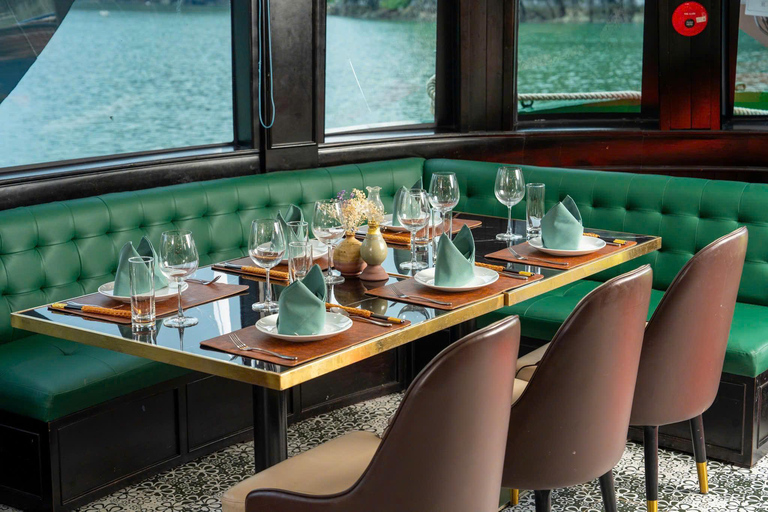 Hanoi: Aurora Halong Day Cruise - Lunch, Kayak, Swim, Cave from Halong: Cruise with Buffet, Kayaking (No transfer)