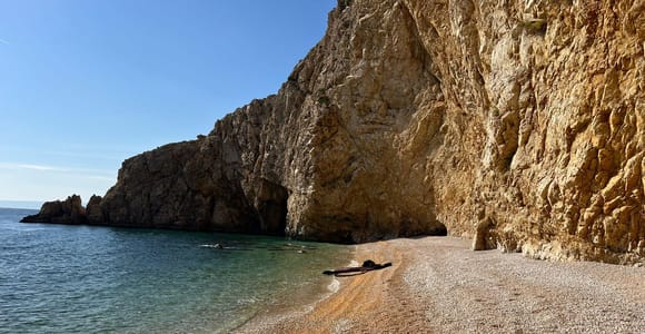 Trip to the wild bays of Stara Baška and islands near Krk