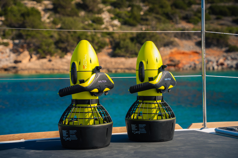 Agios Nikolaos: Sailing Trip Catamaran Lunch and Water Toys Catamaran Private Half Day Sailing Trip