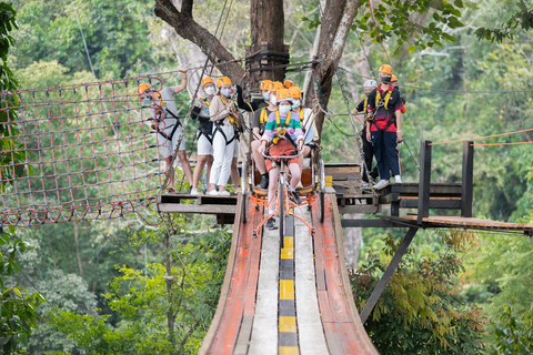 Chiang Mai: Pongyang Jungle Coaster and Zip Line Tour Package A + Transfer