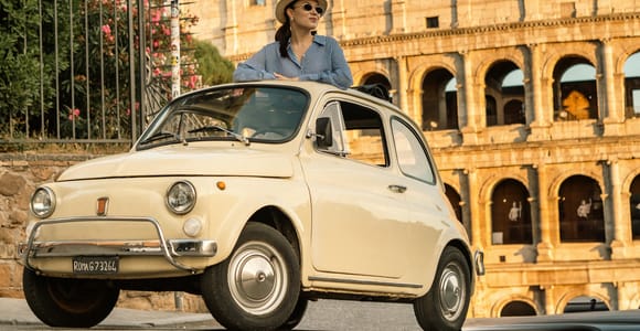 Rome in Style: Fiat Cinquecento Colosseum Photoshoot