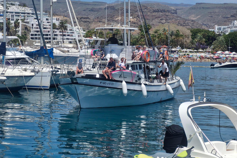 Puerto Rico, Grande Canarie : excursion en bateau, boissons, repas, paddle surf, plongée avec tuba.Profitez du paddle surf et de la plongée avec tuba dans les criques de Grande C