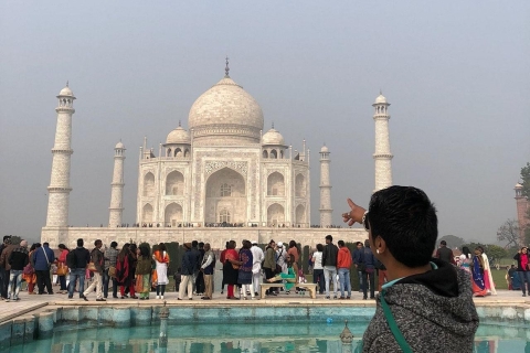 Au départ de New Delhi : Sunrise Taj Mahal & Fort Private Tour by Car