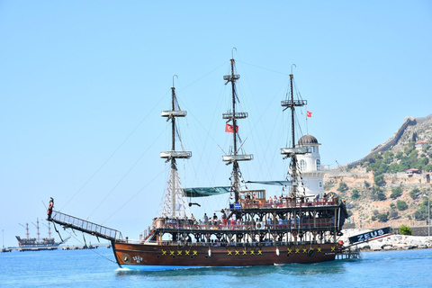 Alanya: Pirate Boat w/ Drinks, lunch and Transfer Options Boat Without Transfer