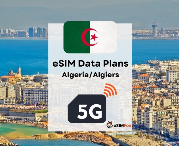 Visit Algiers eSIM Internet Data Plan for Algeria 4G/5G in Oran, Algeria