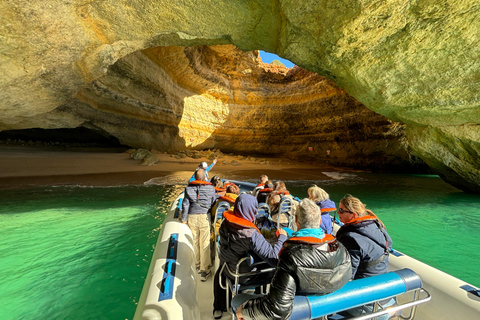 Combo: Benagil & Dolphins Boat Tour w/ Marine Biologists