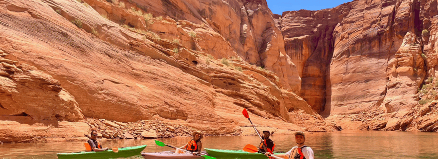Page/Lac Powell : excursion guidée en kayak et visite du Water Antelope Canyon