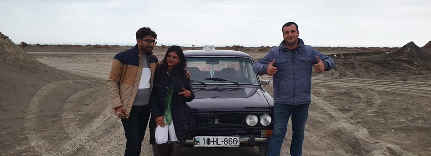 Gobustan, volcan de boue, terre brûlante et visite du temple du feu