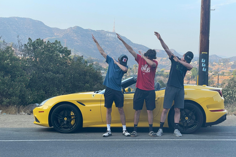 Hollywood: Hollywood Sign Ferrari Tour with Option to Drive Be driven 30min Ferrari (1 guest)