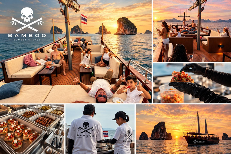 Krabi: Premium Cruise with Dinner & Plankton Swim Meet at Bamboo Beach Club in Ao Nang