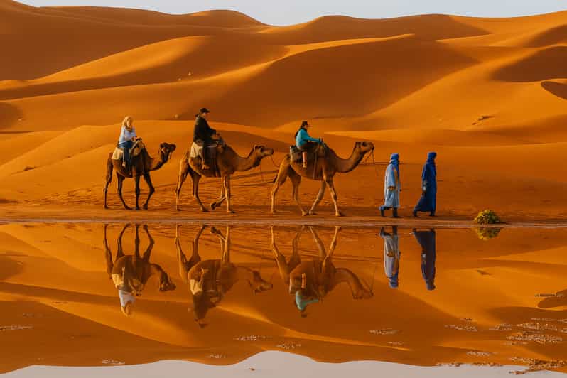De Marrakech à Fès : excursion privée de 3 jours via Merzouga et camp de luxe. - dromadaire
