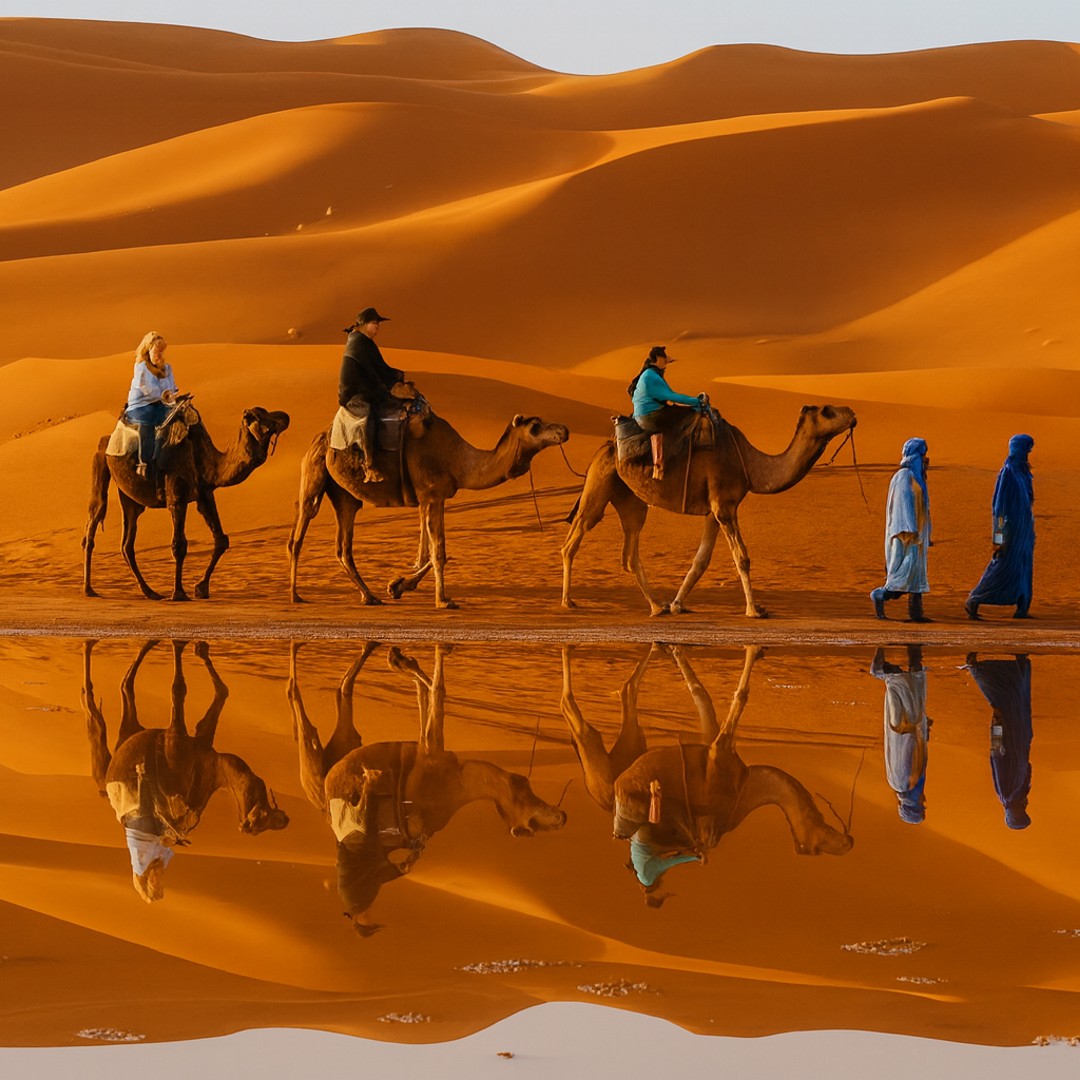 De Marrakech à Fès : excursion privée de 3 jours via Merzouga et camp de luxe. - dromadaire